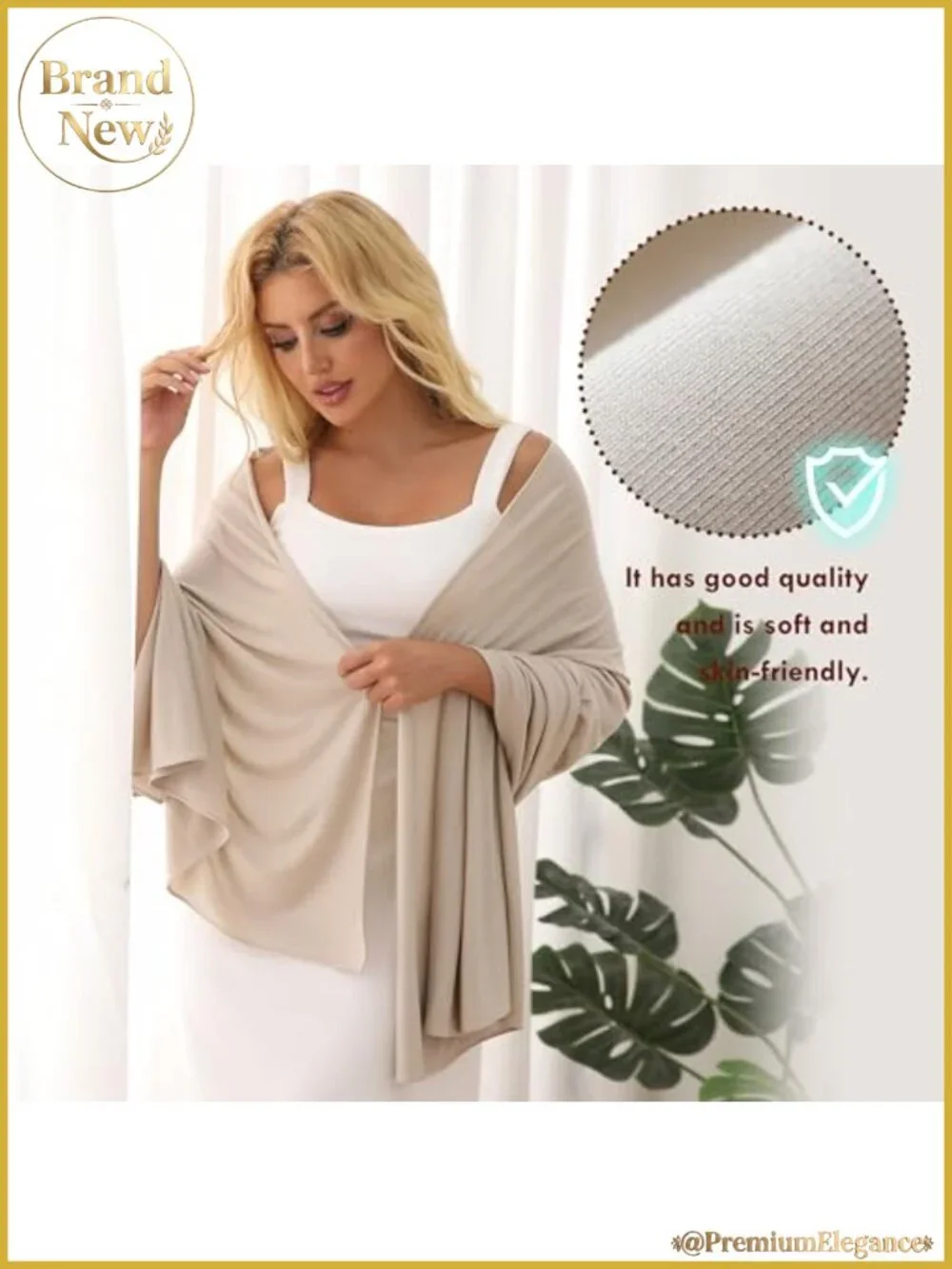 Tencel Wool Shawl Wrap 70 x 35in Lightweight Pashmina Travel Blanket Scarf UPF